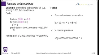 Computing in arbitrary precision