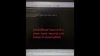 Predefined MACROS in c