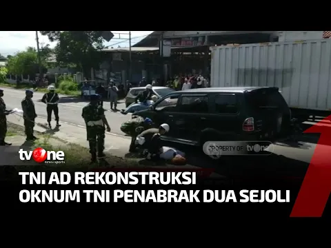 Rekonstruksi Oknum TNI Penabrak Sejoli di Nagreg, Tiga Tersangka Dihadirkan
