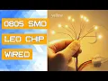 0805 Smd Led Chip Wired With 3V Button Battery Box Hobby Model Kit Model Toy Light DIY Models