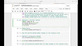 Numpy Tutorial for beginners - Numpy Permutation How to use np random permutation