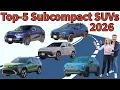 What is our personal pick 2026 Top-5 Subcompact SUVs