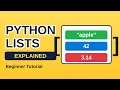 Python Lists Explained Beginner Tutorial
