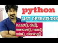 Python Programming by Seenusir List operations list functions