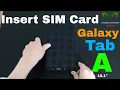 Galaxy Tab A 10 Insert The SIM Card