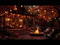 Download Lagu Mellow Autumn on the Porch 🍁 Warm Fireplace Jazz for Peaceful, Comforting Nights