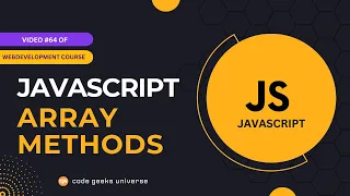 Exploring Basic JavaScript Array Methods Full Stack Web Development Web Development Tutorial