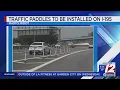 RIDOT testing paddles on I-195 East to help merging traffic
