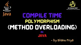 Compile Time Polymorphism Method Overloading lec 46 Java Tutorials BhanuPriya
