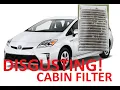 Stinky Prius Cabin Filter change Hybrid 2010-2015 Gen 3 Toyota 2012 2011 2010 2013 2014 2015