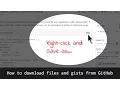 How to download files and Gists from GitHub