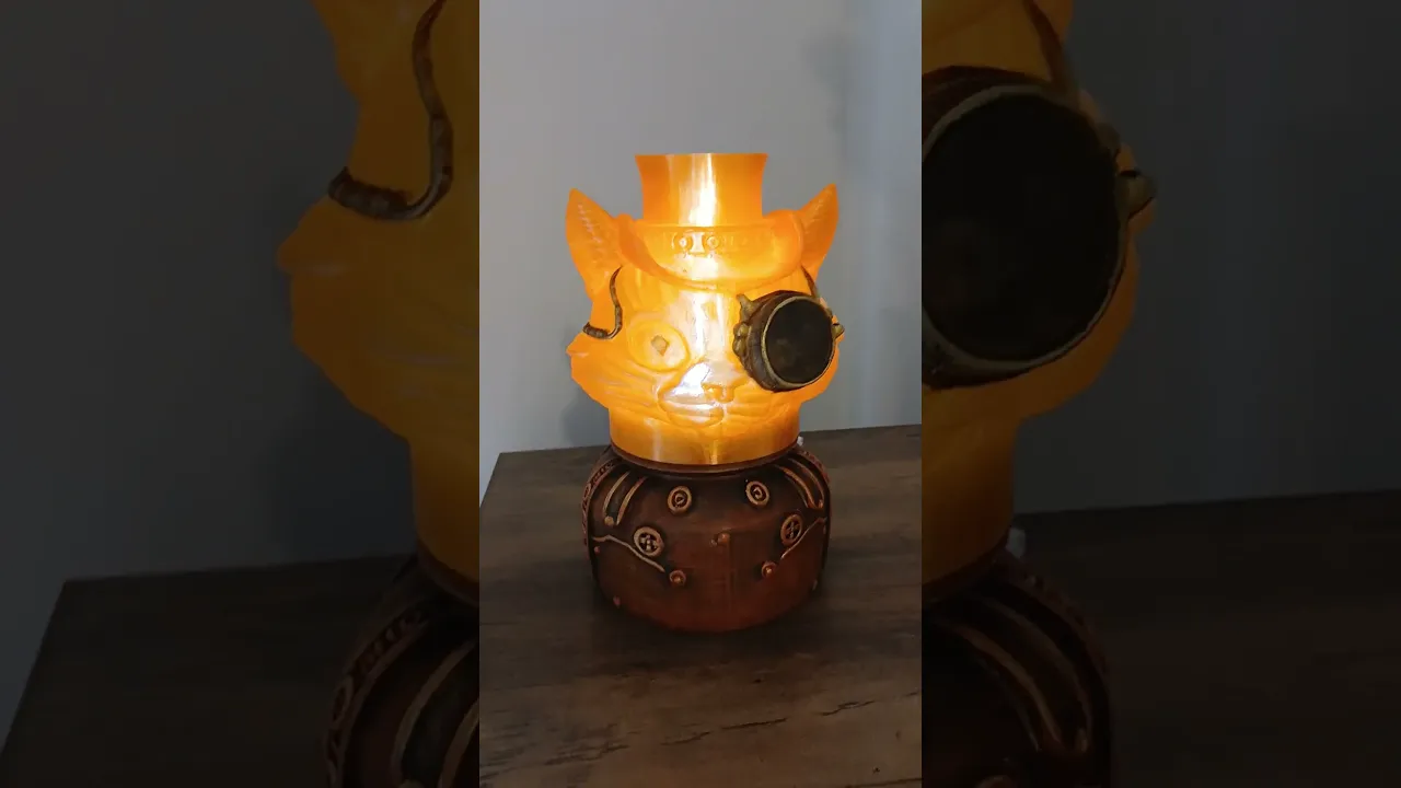 Steampunk Cat Lamp video thumbnail