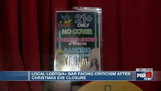 Local LGBTQIA bar facing criticism after Christmas Eve closure