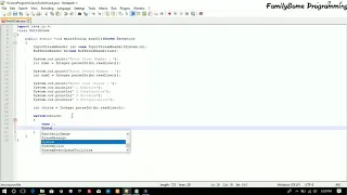 FamilySome Programming - Switch Case in Calculator