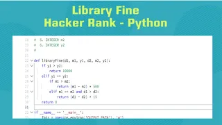 HackerRank Library Fine Python