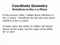 Coordinate Geometry Rotations in the x-y Plane