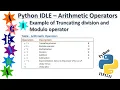INF1511 - Arithmetic Operators