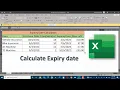 How to calculate expiry date in Microsoft Excel