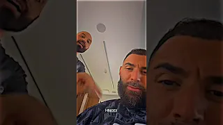 بنزيما يحاول يتكلم عربي     يقول ماشاء الله   بنزيما  تصميم                         دندنها