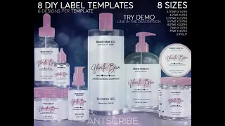 Printable Beauty Jar Label Template DIY Labels For Cosmetic Jars Custom Face Serum Labels