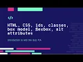 Introduction to Web Dev Quiz HTML CSS ids classes box model flexbox alt attributes