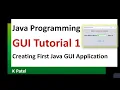 Java GUI Tutorial 1 How to create first Java GUI Application using Swing API and Netbeans IDE