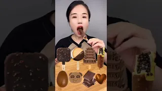 Eating Chocolate Ice Cream Pops Very Delicious Asmr Food 