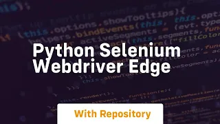 python selenium webdriver edge
