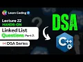 C DSA Linked List Leetcode Problems Data Structures Algorithms Part-2