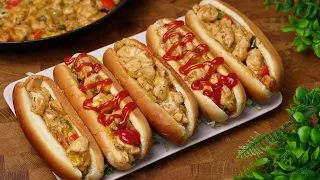 عندك صدور دجاج حضري تشكن بيتزا ساندوتش اللذيذ بدون عجن او تعقيد 