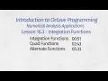 Octave Programming Lesson 16 3 - Integration Functions