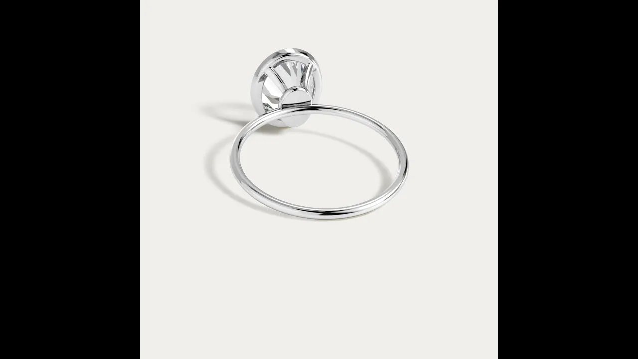 Sophia丨2CT Oval Cut Lab-Grown Diamond Bezel Engagement Ring in 14K Gold/Platinum