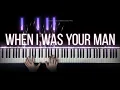 Bruno Mars - When I Was Your Man | Piano Cover with Strings (with Lyrics \u0026 PIANO SHEET)