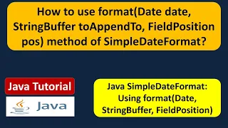 How to use format Date date StringBuffer toAppendTo FieldPosition pos method of SimpleDateFormat