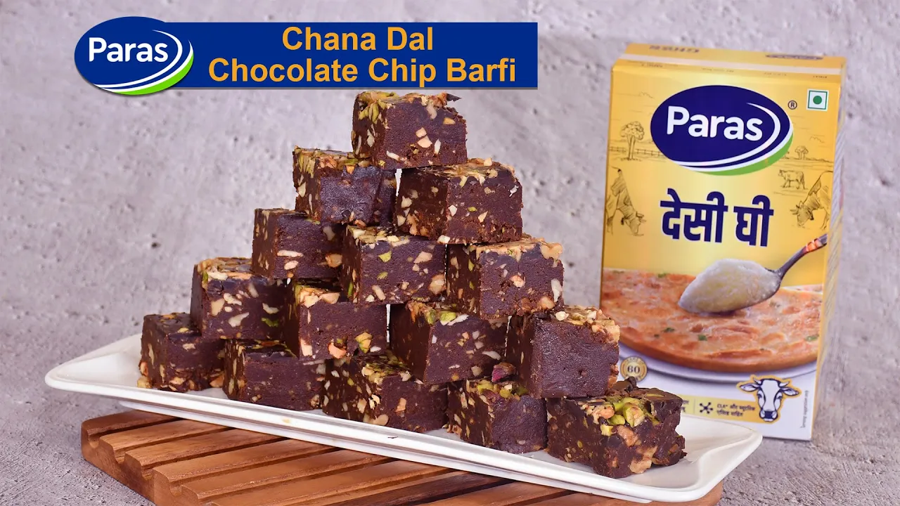Chana dal chocolate chip barfi          Chef Harpal Singh