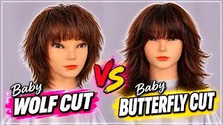 Baby WOLF CUT VS Baby BUTTERFLY CUT|HAIRCUT TUTORIALS