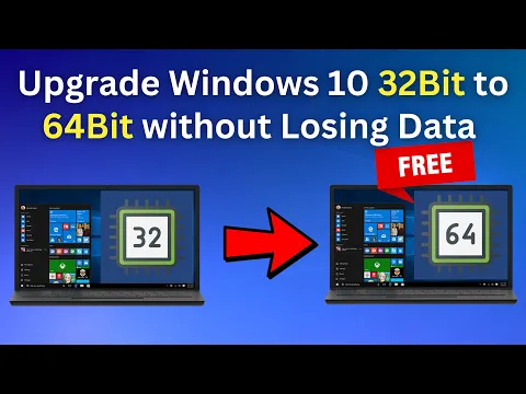 Download MP3 How to Upgrade Windows 10 32Bit to 64Bit without Losing Data for FREE