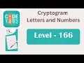 Cryptogram Level 166 Cryptogram Letters and Numbers Answers
