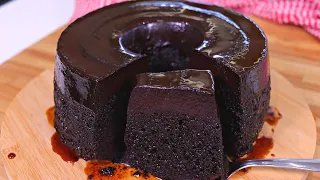 JÁ SAI ASSIM DO FORNO! CHOCOLATUDO E MOLHADINHO - BOLO PUDIM DE CHOCOLATE