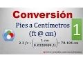 Convertir de Pies a Centimetros ft a cm