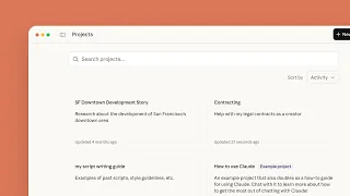 Getting started with projects in Claude ai