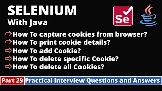 Part29-Selenium with Java Tutorial Practical Interview Questions and Answers Handling Cookies