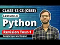 Class 12 Python Revision Tour 1lec 4 Class 12 Computer Science 2023-24 Vishal Kumar