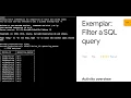 Exemplar Filter a SQL query With Explanation