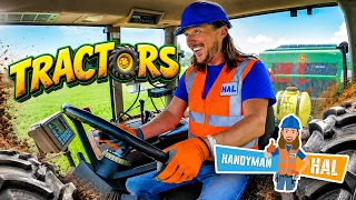 🚜Tractor Master with Handyman Hal 🚜 Hay Farming with Big Tractors for Kids