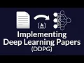 Deep Reinforcement Learning in Python Tutorial - A Course on How to Implement Deep Learning Papers