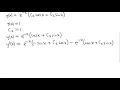 Solving a Second-Order Linear Homogeneous ODE with Constant Coefficients IVP Example