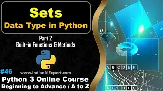 Set in Python set Functions Methods Part 2 Python 3 Online Course A to Z in Hindi