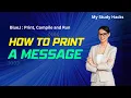 BlueJ How To Display Message - Lesson 1 MyStudyHacks51