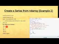 series creation from ndarray dictionary and scaler values Techno Gyani